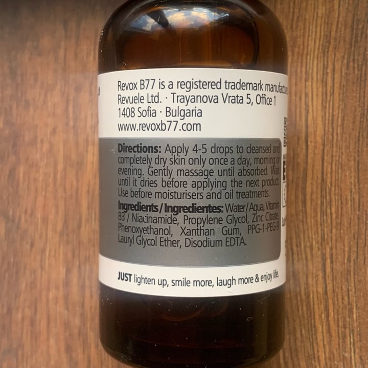 photo of Revox Niacinamide shared by @flowvegan on  22 Dec 2022 - review