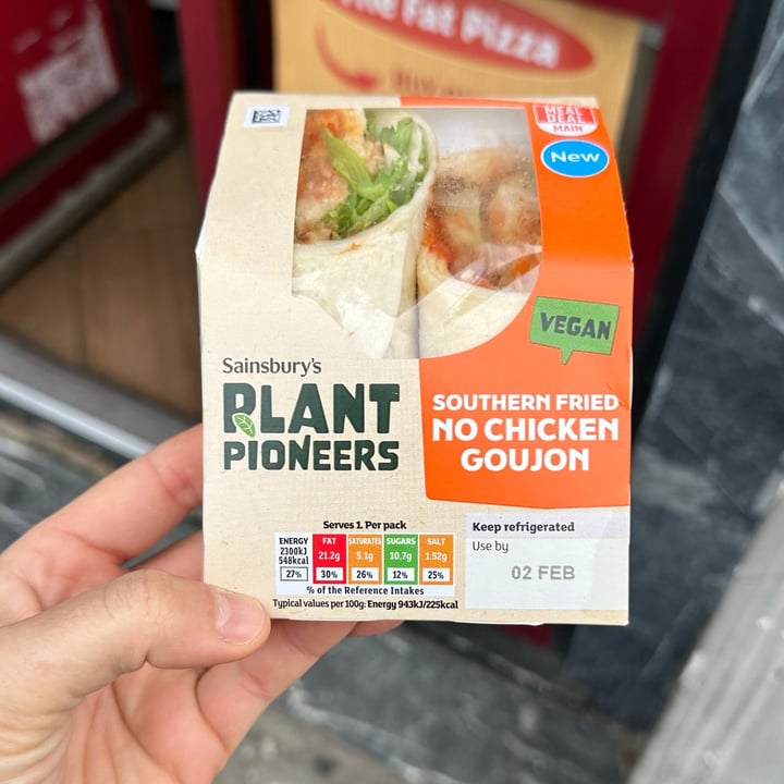 photo of Plant Pioneers Southern Fried No Chicken Goujon Wrap shared by @aliclinomaniac on  09 Feb 2023 - review