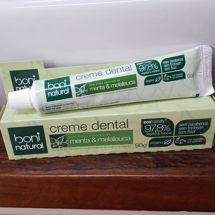 photo of Boni natural creme dental com óleos naturais menta e melaleuca shared by @taniasantana on  16 Feb 2023 - review