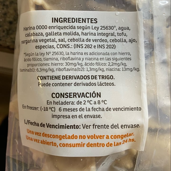 photo of Orali Ravioles integrales veganos de calabaza y tofu shared by @sofinca on  16 Jul 2023 - review
