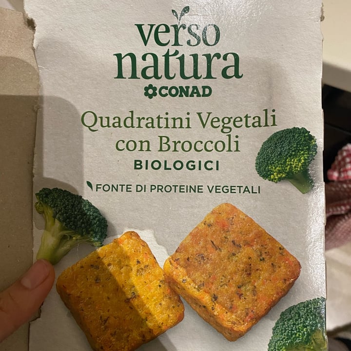 photo of Verso Natura Conad Bio  Quadratini vegetali con broccoli shared by @martinaldd on  15 Feb 2023 - review