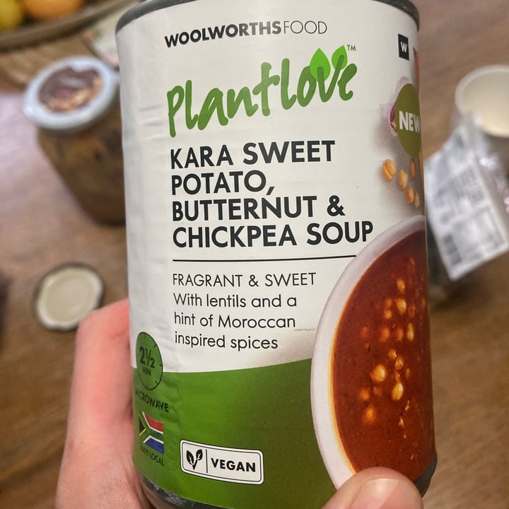 photo of Woolworths Food Plantlove Kara Sweet Potato, Butternut & Chickpea Soup shared by @chello95 on  29 May 2023 - review