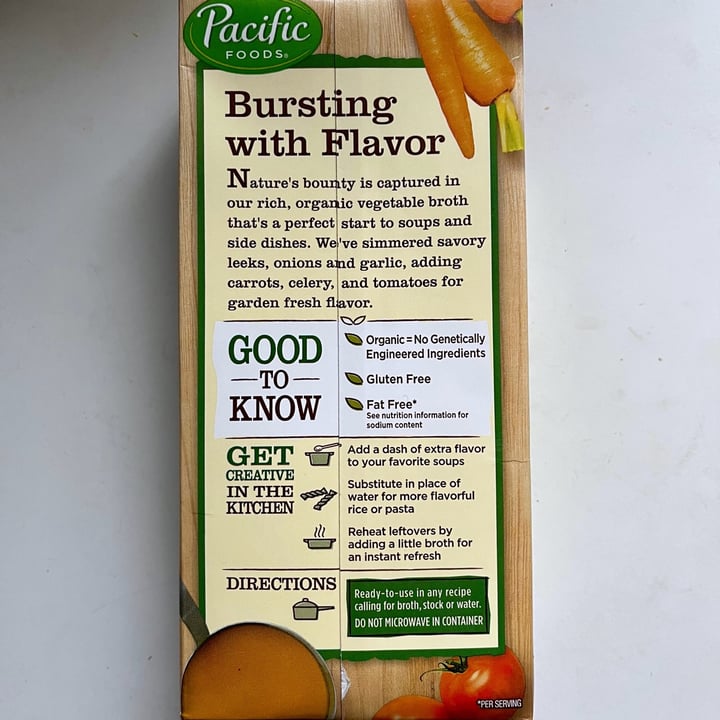 photo of Pacific Foods Organic Vegetable Broth shared by @kyu on  12 May 2023 - review