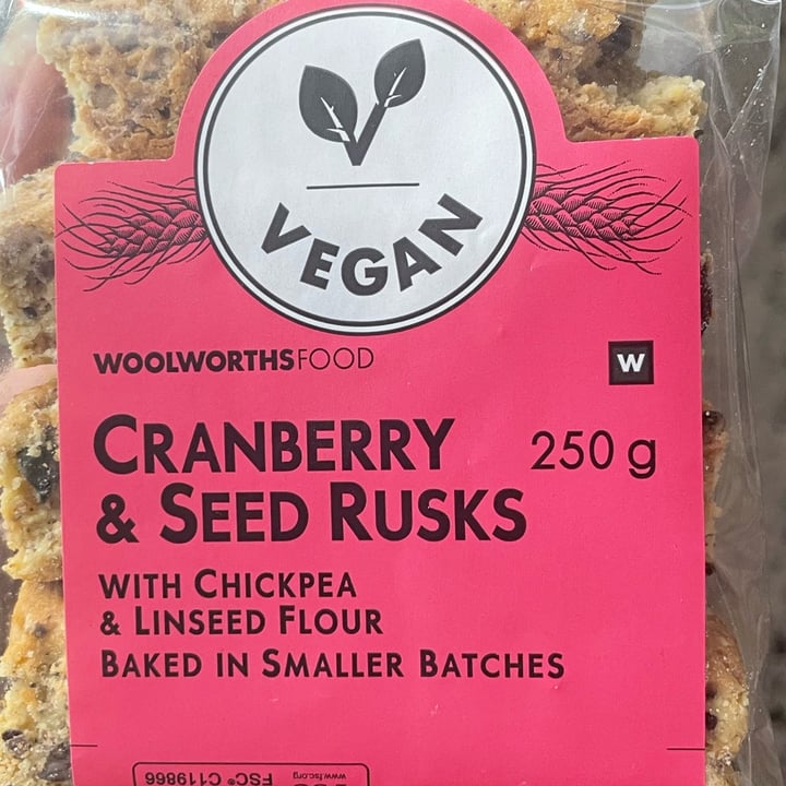 photo of Woolworths Food Cranberry & Seed Rusks shared by @thehumblechickpea on  31 Jan 2023 - review
