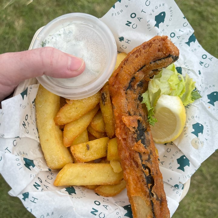 photo of No Catch Vegan cod & chips shared by @hypnicol on  15 Aug 2023 - review