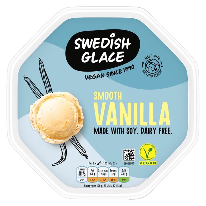 photo of Swedish Glace Smooth Vanilla ice cream tub shared by @gabbaker22 on  12 Jan 2023 - review