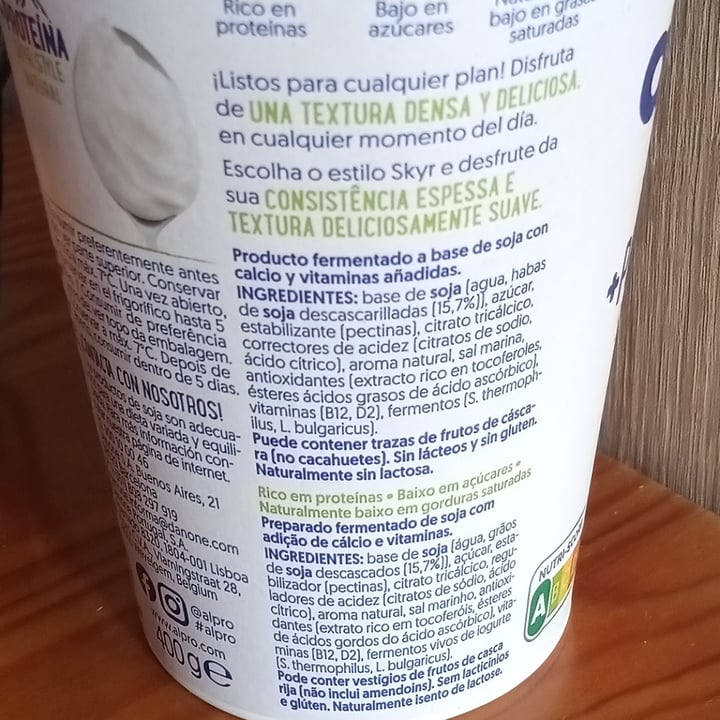 photo of Alpro Iogurt natural +proteïna Skyr style shared by @titoherbito on  29 Dec 2022 - review