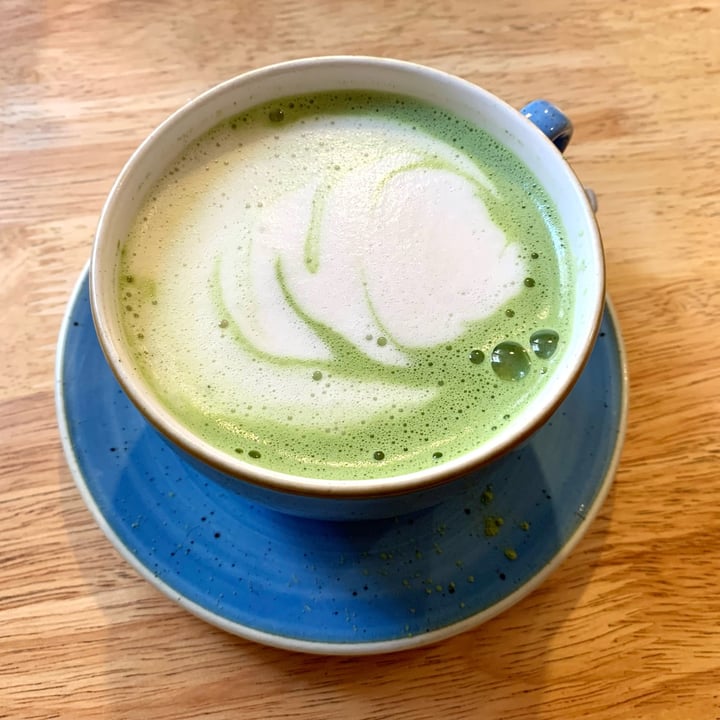 photo of Goji Cafe Vegetarian Cafe & Deli Matcha Latte With Oat Milk shared by @vegpledge on  05 Feb 2023 - review