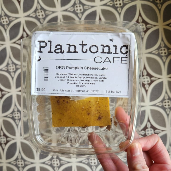 photo of Plantonic Cafe Pumpkin Cheesecake shared by @rosieb33 on  23 May 2023 - review