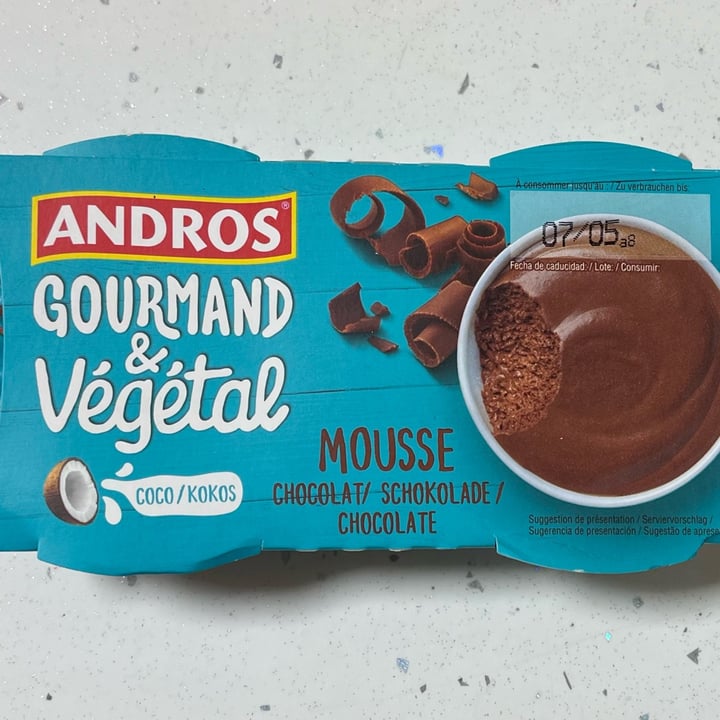 photo of Andros Gourmand végétal au lait de coco Mousse Au Chocolat shared by @irenevegan on  08 May 2023 - review