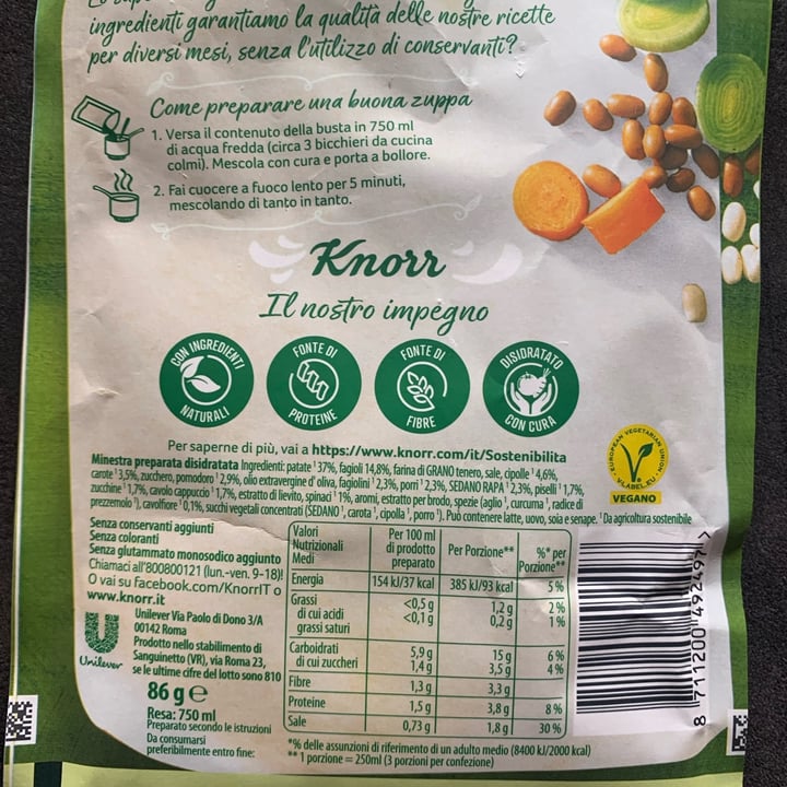 photo of Knorr Zuppa di verdure shared by @giadix on  07 Jul 2023 - review