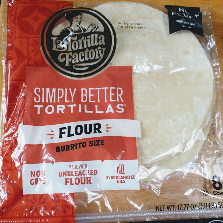 La Tortilla Factory Simply Better Tortillas Flour Burrito Size Review