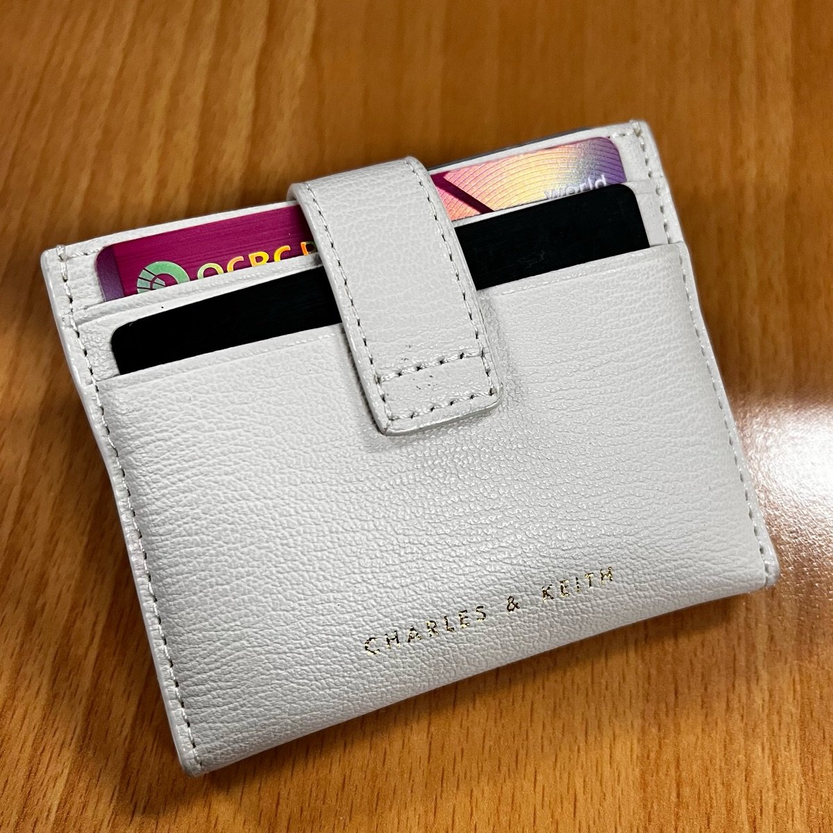 Charles & Keith Snap Button Card Holder (Ivory) Reviews abillion