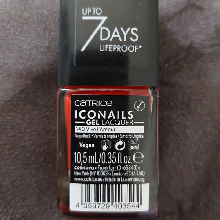 photo of Catrice Cosmetics IcoNails Gel Lacquer 140 Vive L'Amore shared by @runa on  16 Jul 2023 - review