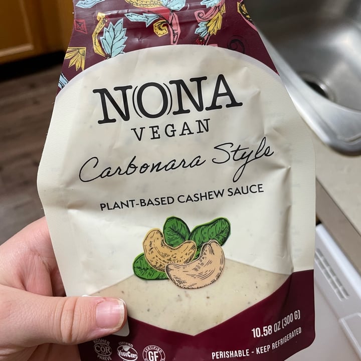 photo of NONA Vegan Foods Carbonara Sauce shared by @lisseatsplants on  01 Mar 2023 - review