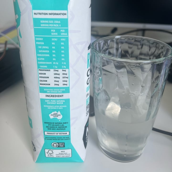 photo of Raw C Pure Natural Coconut Water shared by @jucaixeta on  11 Jan 2023 - review