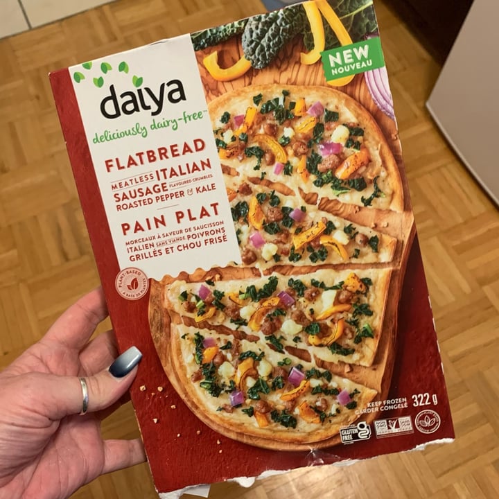 photo of Daiya Flatbread Meatless Italian Sausage Style Crumbles, Roasted Pepper & Kale shared by @nowmakeitvegan on  27 Feb 2023 - review