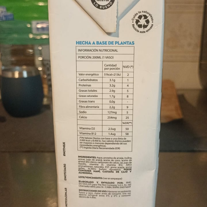 photo of NotCo leche baja en grasas shared by @leosebasosaacevedo on  21 Jul 2023 - review