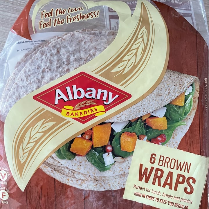 photo of Albany Bakeries Brown Wraps shared by @thehumblechickpea on  20 Jan 2023 - review