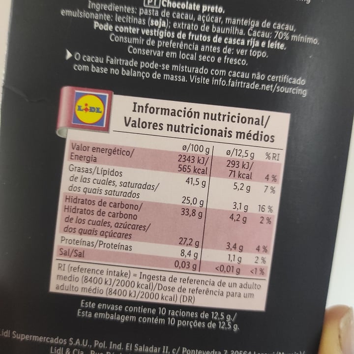 photo of J.D. Grossman Cioccolato fondente 70% cacao shared by @wiseskunk00 on  05 Jun 2023 - review