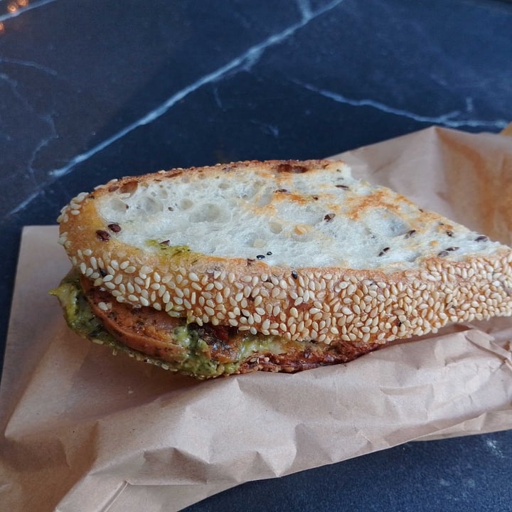 photo of Collide Wholefoods Pesto Toastie shared by @veganadam on  01 Jun 2023 - review