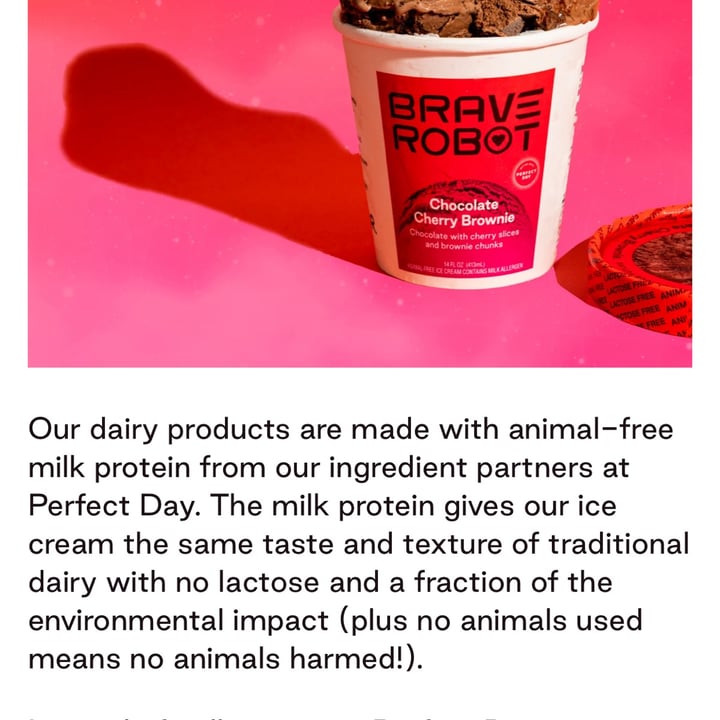photo of Brave Robot Animal-free dairy ice cream shared by @gloriaabillion on  22 May 2023 - review