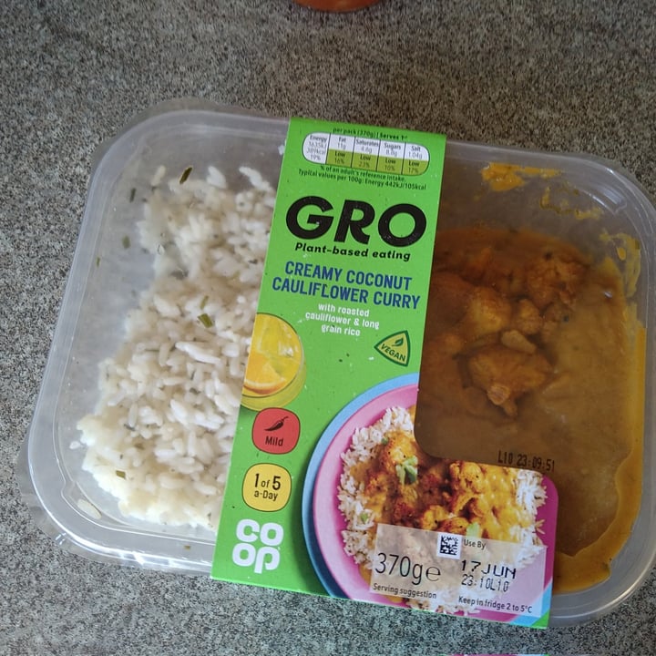 photo of Gro (The Coop) Gro creamy coconut cauliflower curry shared by @ben20 on  27 Jun 2023 - review