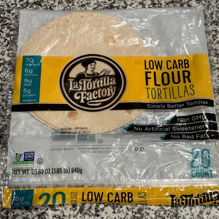 photo of La Tortilla Factory Low Carb Flour Tortillas shared by @vlhrubcd522p on  31 May 2023 - review