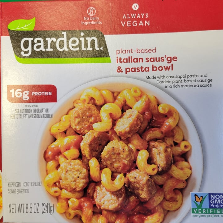 photo of Gardein Italian Saus’age & Pasta Bowl shared by @bethanykenyon on  26 Mar 2023 - review