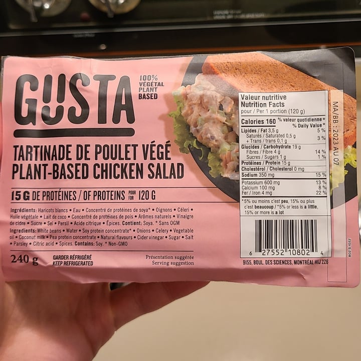 photo of Gusta Plant-Based Chicken Salad shared by @ypfmob on  06 Jul 2023 - review