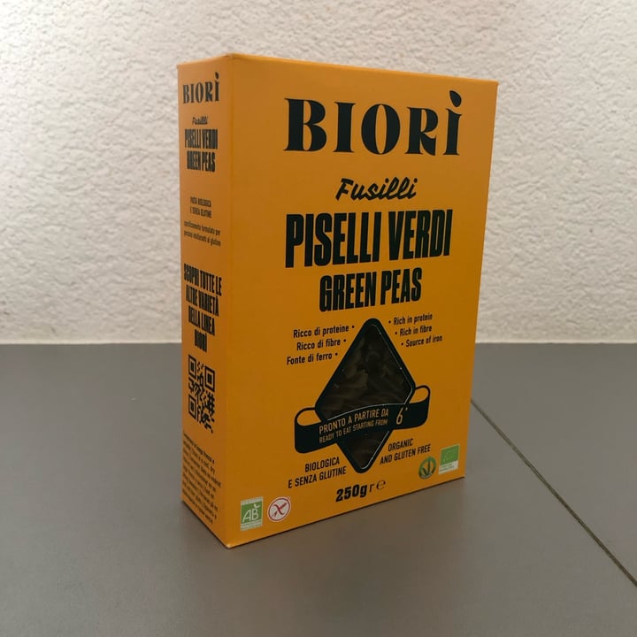 photo of Biori Fusilli Piselli Verdi Green Peas shared by @hachi on  07 Mar 2023 - review