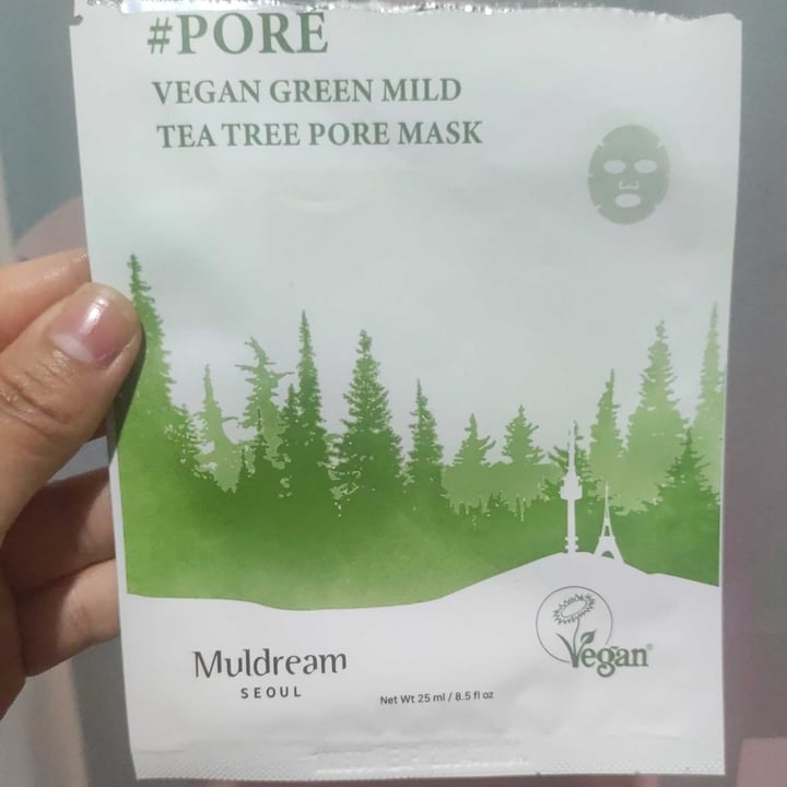 photo of Muldream seoul #Pore vegan green mild tea tree pore mask shared by @rocio-c-s-d on  28 Jul 2023 - review