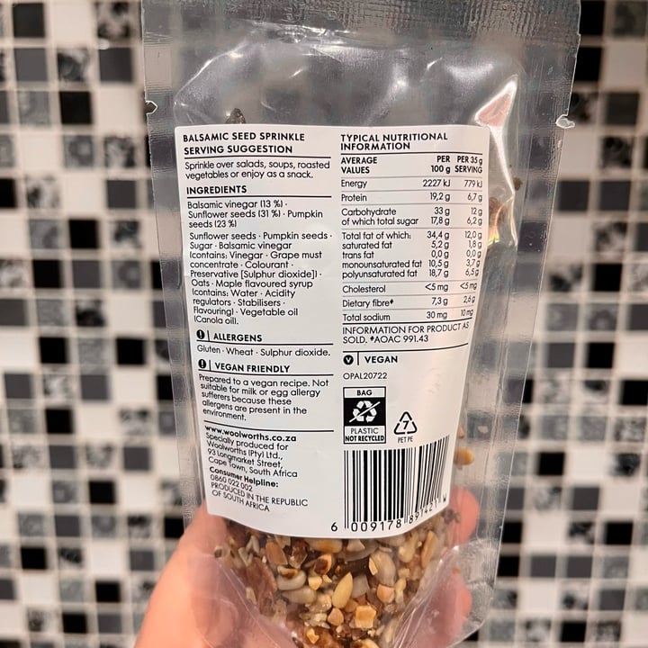 photo of Woolworths Food Balsamic seed sprinkle shared by @jeanne-marie on  15 Jan 2023 - review