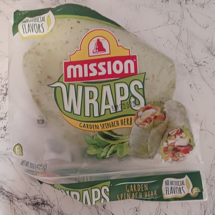 photo of Mission Foods Mission Wraps Garden Spinach Herb shared by @heartartichokehearts on  22 May 2023 - review