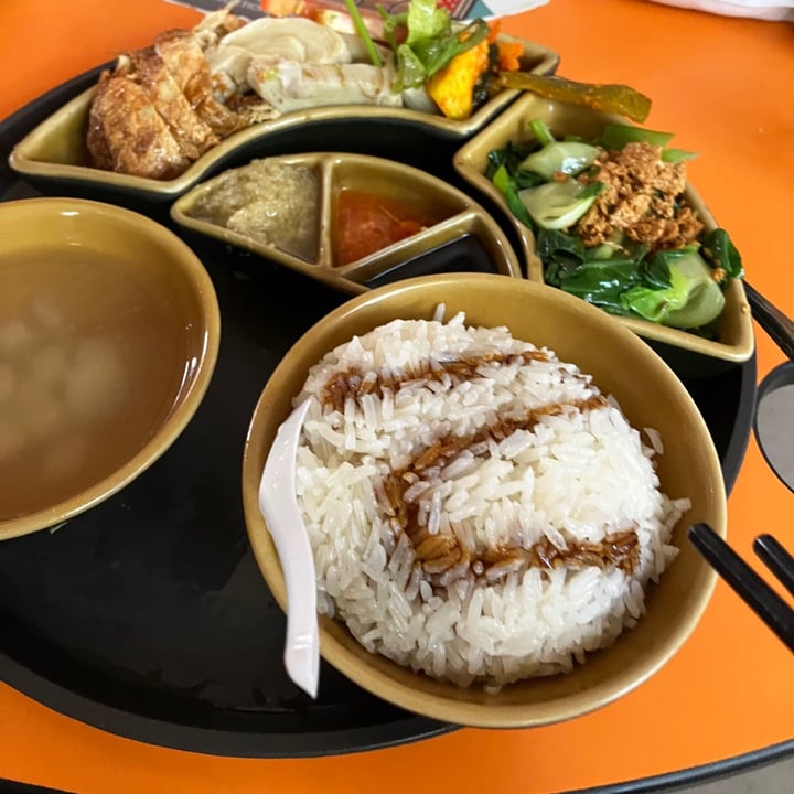 photo of 33 Vegetarian Food Set A Vegetarian Chicken Rice shared by @cheddarhamster on  21 Mar 2023 - review