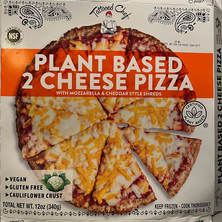 photo of Tattooed Chef Plant Based 2 cheese pizza shared by @ksvegan17 on  04 Aug 2023 - review