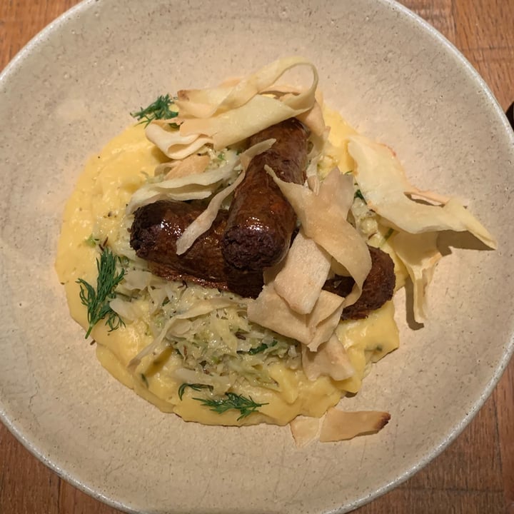 photo of mallow fennel sausage, herb soft polenta, caraway creamed cabbage shared by @luketaylor on  14 Mar 2023 - review