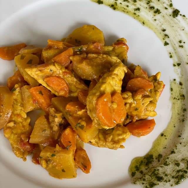Photo of the dish “Tempeh cremoso al curry e cocco”