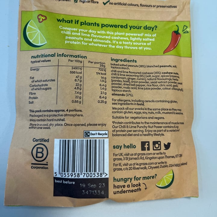 photo of graze Chilli and Lime Nutty Protien Power shared by @reshmikhan on  17 Mar 2023 - review
