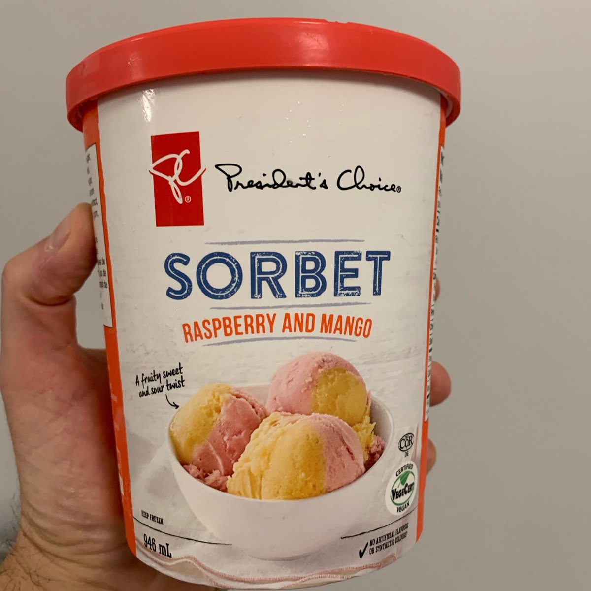 Raspberry and Mango Sorbet from President's Choice - Vegan Product ...