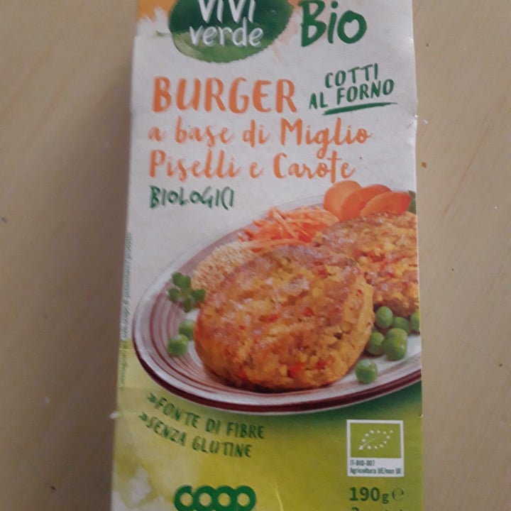 photo of Vivi Verde Coop Burger di Miglio Piselli e Carote shared by @ldf on  01 Apr 2023 - review