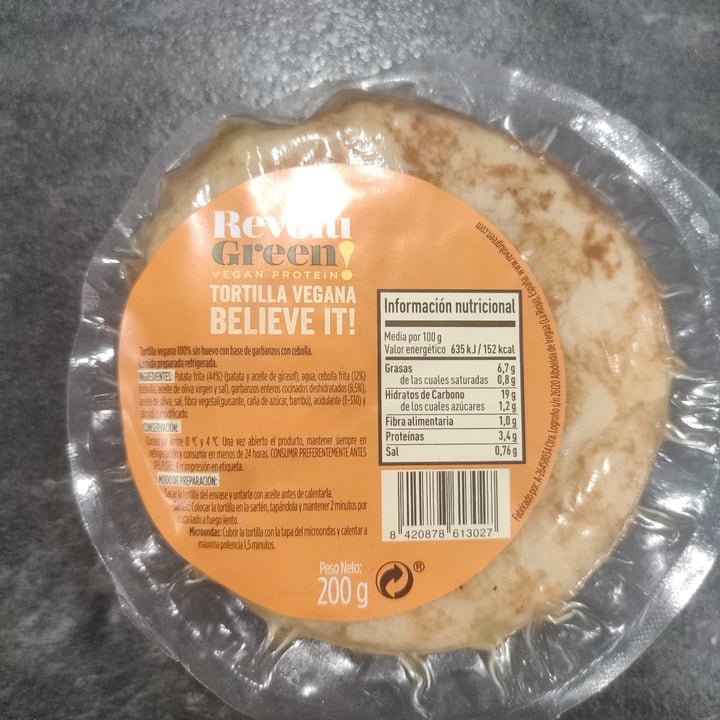 photo of Revolu Green Tortilla de patatas vegana shared by @mickshunter on  02 Jan 2023 - review