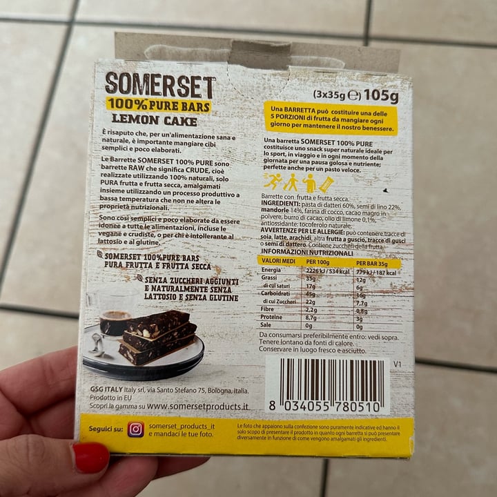 photo of Somerset Barrette raw lemon cake shared by @adele91m on  20 Feb 2023 - review