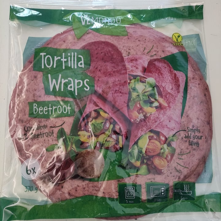 photo of Vemondo Tortilla wraps beetroot shared by @claveg on  10 Aug 2023 - review