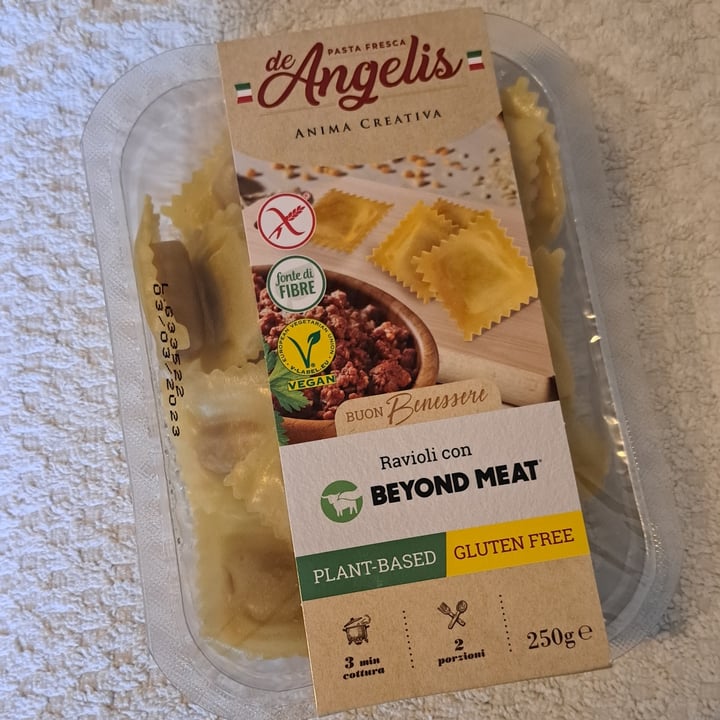 photo of De Angelis Pasta Fresca Ravioli con Beyond Meat shared by @manuella7 on  25 Mar 2023 - review