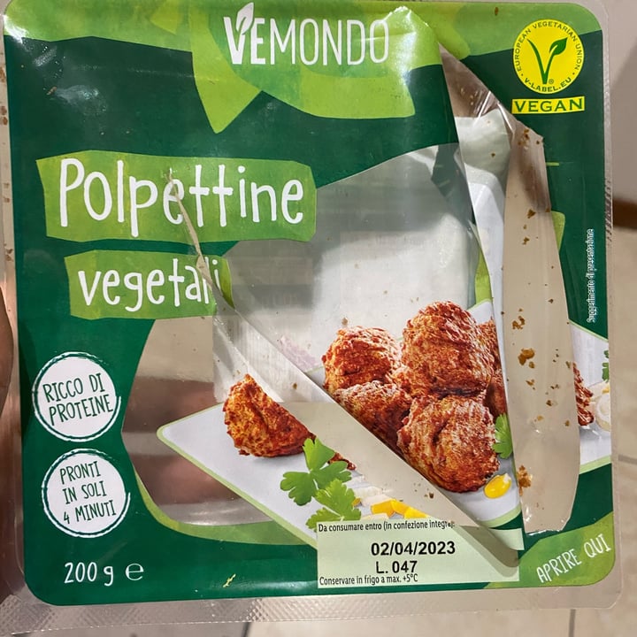 photo of Vemondo Polpette Vegane shared by @martinaldd on  11 Mar 2023 - review