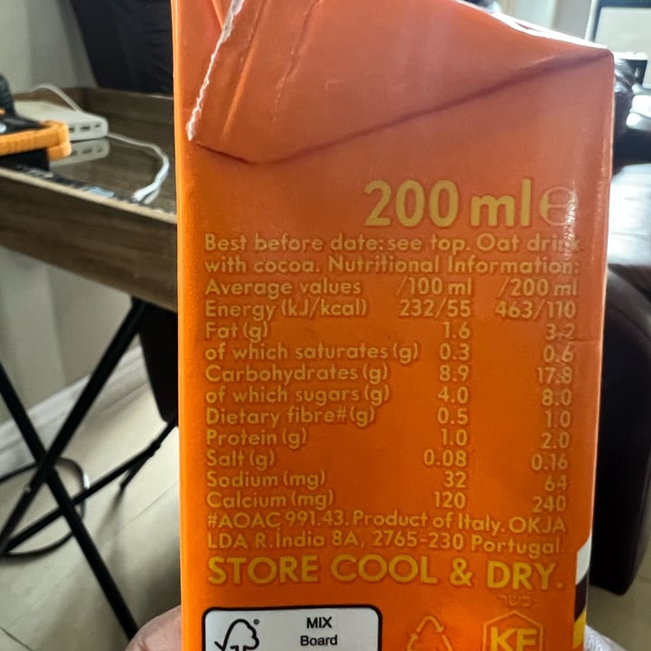 photo of okja Choco Oat Milk shared by @jush on  13 Mar 2023 - review