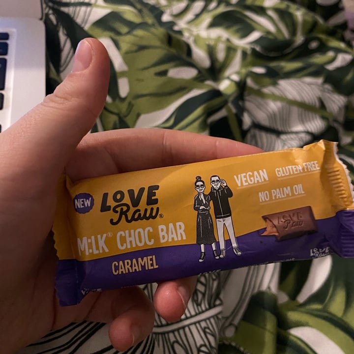 photo of LoveRaw M*lk Chocolate caramel bar shared by @blurrycarla on  12 May 2023 - review