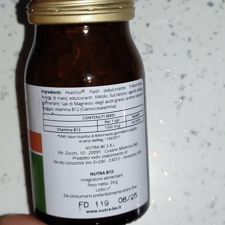 photo of Nutra-be Nutra b12 1000 mcg shared by @vegfromyheadtomatoes on  03 Jan 2023 - review