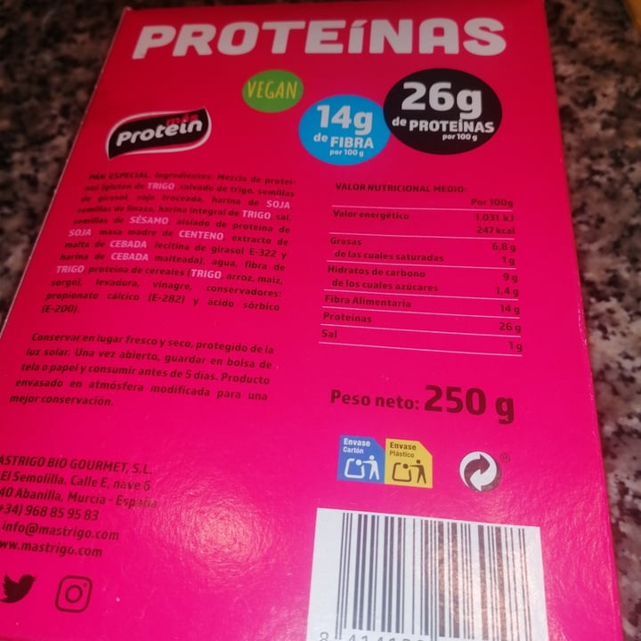 photo of Mástrigo Pan De Proteína En Rebanadas shared by @martagm on  10 Jun 2023 - review